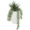 Image de Plante Artificielle en Pot Visage 25cm Blanc