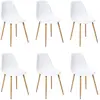 Image de Lot de 6 Chaises Taho 86cm Blanc