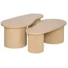 Image de Atmosphera Lot de 2 tables basses ovales - Naturel