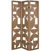 Image de Paravent Ajouré Design Hernan 121x170cm Marron