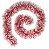 Image de Guirlande de Noël Boa Embossée 200cm Rouge & Blanc