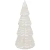 Image de Déco Lumineuse Sapin en Verre Givre d'Hiver 23cm Blanc