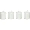 Image de Lot de 4 Bougies Déco Satin 4cm Blanc