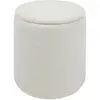 Image de Atmosphera Pouf-coffre rond bouclette - Blanc