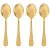 Image de Lot de 4 Cuillères à Café en Inox Gold 13cm Or