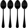Image de Lot de 4 Cuillères à Soupe en Inox Shadow 20cm Noir