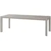 Image de Table de jardin fixe en aluminium effet bois 8 places EVASION - Lin et argile