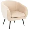 Image de Atmosphera Fauteuil velours design - Beige