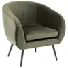Image de Atmosphera Fauteuil design velours - Kaki