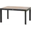 Image de Table de jardin extensible en aluminium effet bois 10 places EVASION - Honey et graphite