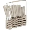 Image de Ménagère 24 Pièces Avec Rack Géo 24cm Beige