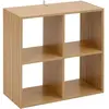 Image de Étagère 4 cases mix en bois TASSO - Beige