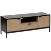 Image de Five simply smart Meuble TV 2 portes 1 tiroir - Naturel et noir