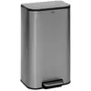 Image de Poubelle de Cuisine à Pédale Inox 30L Gris