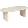 Image de Table basse en bois effet travertin ANAYA - Beige