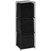 Image de Five simply smart Étagère 3 boîtes de rangement - Noir