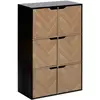 Image de Five simply smart Étagère 6 cases chevrons - Naturel et noir