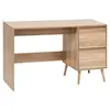 Image de Bureau 2 tiroirs effet bois ABANA - Beige