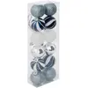 Image de Lot de 12 Boules de Noël Quiet Times 4cm Bleu & Argent