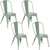 Image de Lot de 4 chaises en métal NIKO - Vert