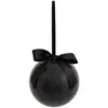 Image de Boule de Noël Pailletée Noeud 9cm Noir