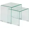 Image de Ensemble de 2 tables café gigognes en verre LENIA - Transparent
