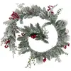 Image de Guirlande de Noël Enneigée Baies 180cm Multicolore