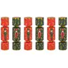 Image de Lot de 6 crackers imprimés Casse-Noisette - Rouge et vert