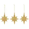 Image de Lot de 3 Sujets de Noël Étoile Polaire 12cm Doré