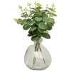 Image de Composition Eucalyptus Artificiel & Vase Urice 35cm Vert