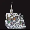 Image de Village de Noël animé et lumineux Eglise - Gris