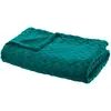 Image de Plaid en flanelle détails losanges en 3D - 230x180 cm - Bleu