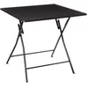 Image de Table d'appoint pliable en métal pour 4 personnes - Noir
