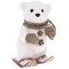 Image de Ours sur Ski - Blanc & Marron