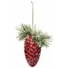 Image de Sujet de Noël Pomme de Pin Soir - Rouge