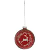 Image de Boule de Noël Renne 8cm - Rouge