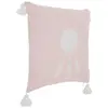 Image de Coussin Déco 4 Pompons Rose