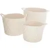 Image de Lot de 3 Paniers de Rangement Lurex 24cm Naturel