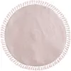 Image de Tapis à franges enfant Douceur - Diam. 90 cm - Rose