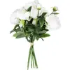 Image de Bouquet de Fleurs 13 Pivoines 50cm Blanc