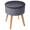 Image de Atmosphera Tabouret coffre - Gris foncé