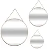 Image de Atmosphera Lot de 3 miroirs ronds muraux - Or