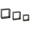 Image de 3 Etagères murales design cube Fixy - Noir
