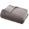 Image de Grand plaid en Flanelle uni - 180x130 cm - Gris
