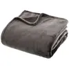 Image de Grand plaid en Flanelle uni - 180x130 cm - Gris foncé