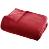 Image de Grand plaid en Flanelle uni - 180x130 cm - Rouge