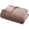 Image de Grand plaid en Flanelle uni - 180x130 cm - Rose