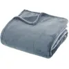 Image de Grand Plaid en flanelle uni - 230x180 - Bleu Orage