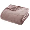 Image de Grand Plaid en flanelle uni - 230x180 - Rose