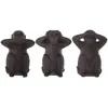 Image de Lot 3 Singes Sagesse Atmosphera - Noir